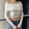 Европейская и американская весенняя сексуальная горячая девушка одно плечо облегающий универсальный топ с длинными рукавами футболка