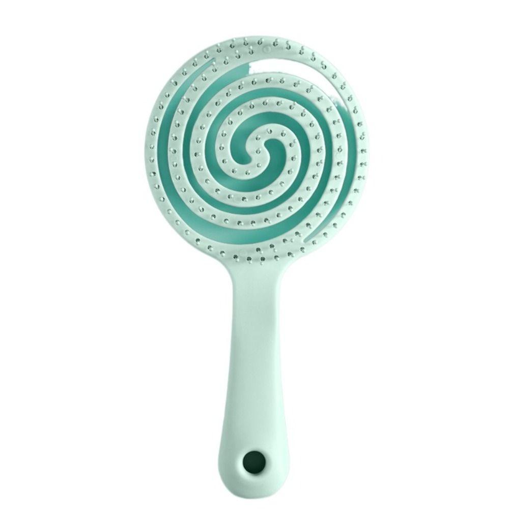 Парикмахерская расческа в форме леденца-макарона с отверстием для подвешивания, массажная расческа для кожи головы, однотонная щетка для волос для девочек