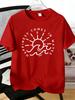 Unisexs Tee Sun Wave Graphic Slogan Letter Print Cotton Short Sleeve Male Casual Streetwear Outdoor Daily Basic Fashion Top