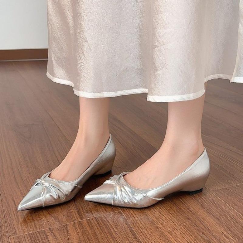 Fashion Pointed Toe Women Flats Shoes Summer Shallow Dress Shoes Fashion Elegant Woman Sandals 2025 New Trend Lolita Cozy Female Zapatos