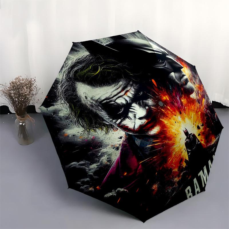 1pc Batman vs Joker: Clash of Titans Umbrella with Plastic Handle,Suitable for All Seasons Travel Outdoor Multi-functional UmbrellaDCS240