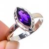 Подарочное кольцо из стерлингового серебра 925 пробы с натуральным африканским аметистом S.8 v6H58