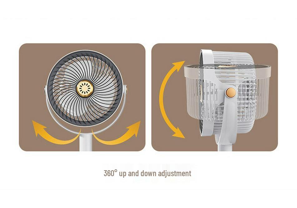 Retractable Electric Fan: Floor & Desktop Two-in-One for Home, Office, Dorm - High Wind Power