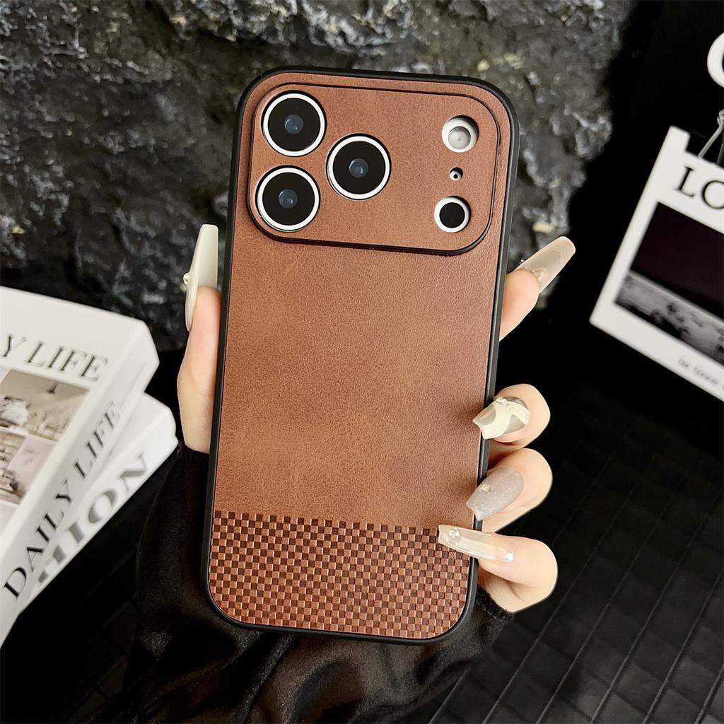 Высококачественный Бизнес Ретро Кожаный Чехол для Телефона для IPhone 17 16 15 14 13 12 11 Pro Max Plus 17 Air Силиконовый Мягкий TPU Чехол