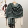 Шаль Теплый Зимний Шарф Хиджаб Женский Принт Пейсли Кашемир Пашмина Толстый Платок Голова Шея Фуляр Роскошное Одеяло Эшарп