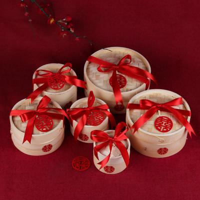 Вентиляционная деревянная бамбуковая пароварка с крышкой Свадебные принадлежности Корзина для пароварки Кухонный инструмент