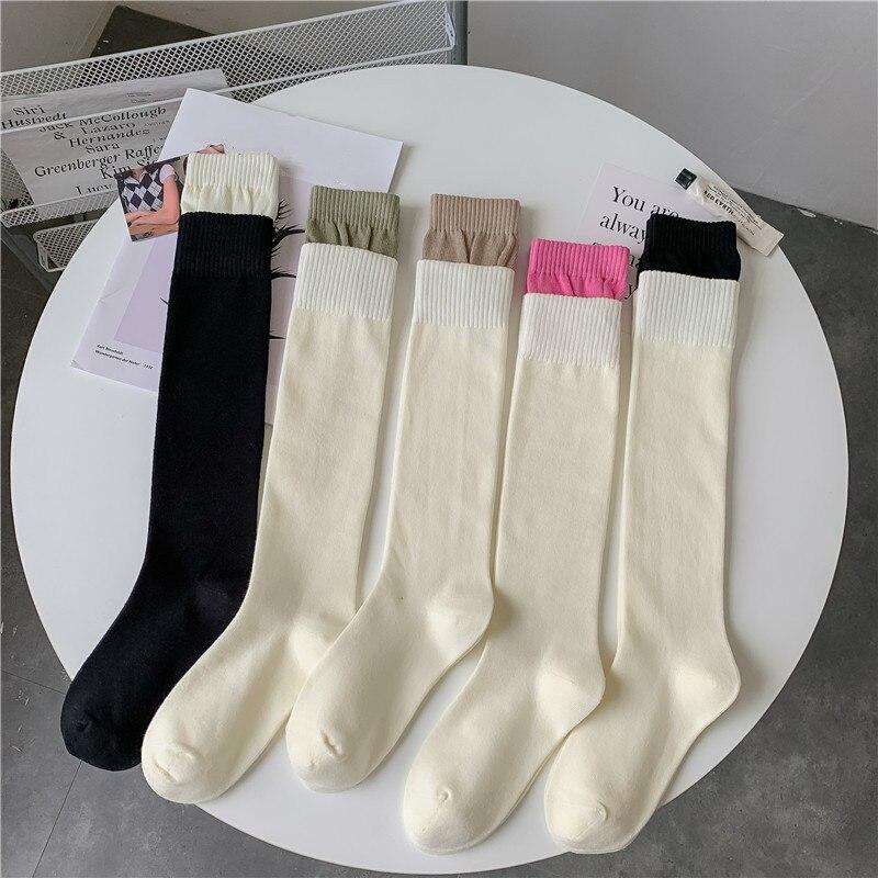 Plaid Girls Women Stockings Long Socks Autumn Winter Warm Thigh High Socks Japan Style Students Over Knee Socks Stocking Leg Sox