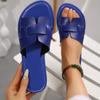 Женские тапочки 2025 Новые с открытым носком Уличные тапочки Однотонные плоские сандалии Элегантная пляжная женская обувь Большой размер Шлепанцы Женские
