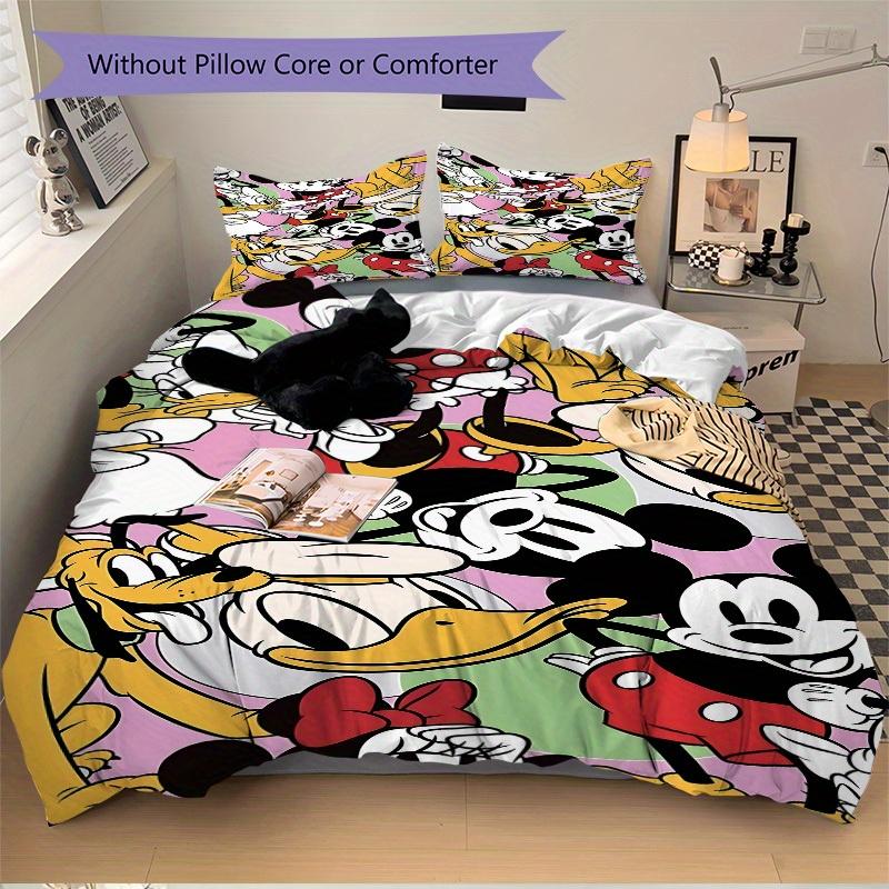 3pcs set Mickey Mouse, Disney1pc of quilt cover+2pcs of pillowcase, no core, print bedding, All Seasons Bedroom Setting027