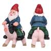 Подарочная миниатюрная фигурка гнома, статуэтка женщины-гоблина, верховая свинья, гном, фея, украшения для сада
