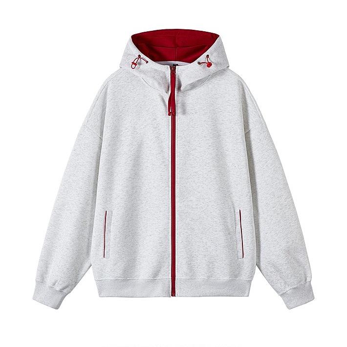 Men's Autumn Winter Color Block Zipper Hoodie - Trendy and Casual Hooded Sweatshirt