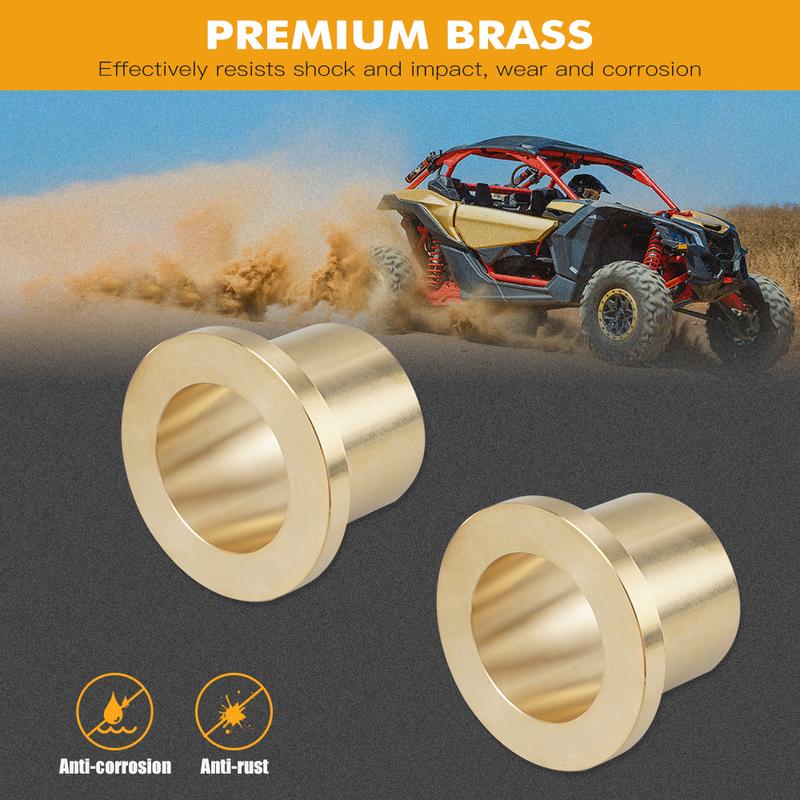 NiceCNC UTV A-Arm Bushing and Sleeve Kit For Can Am Maverick X3 2017-2022 Brass Bushings Chrome-Plated Bearing Steel Sleeves