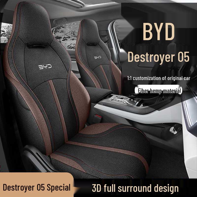Всесезонные льняные чехлы на сиденья и подушки для BYD Destroyer 05