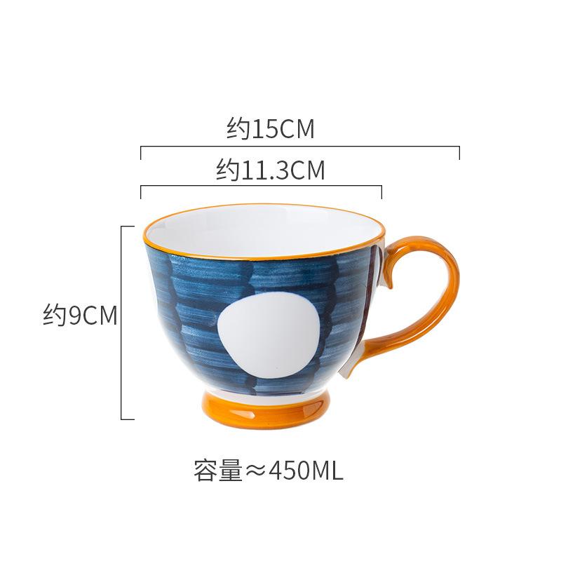 Coffee Mugs Ocean Wind Hand Kneading Ceramic Milk Cup Blue & White Eco Friendly Mugs Coffee Cups Tumbler Cup Kawaii Mug Cute Cup