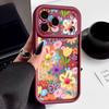 Чехол для телефона с мультяшными цветами для iPhone 17 Pro Max Air 16 15 Pro Max 14 13 12 Pro Max 11 Прозрачная мягкая задняя крышка из ТПУ