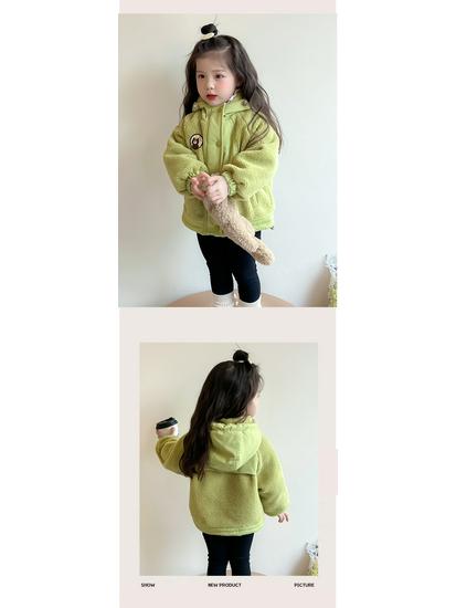 Девичья стеганая зимняя хлопковая куртка на флисовой подкладке - Модное детское пальто.