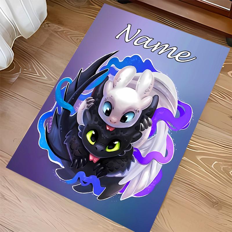 Custom personalization How to Train Your Dragon Toothless Print Area Rug - Soft, Washable Non-Slip Indoor Mat,Living Room,Home&Office Decorative Rug