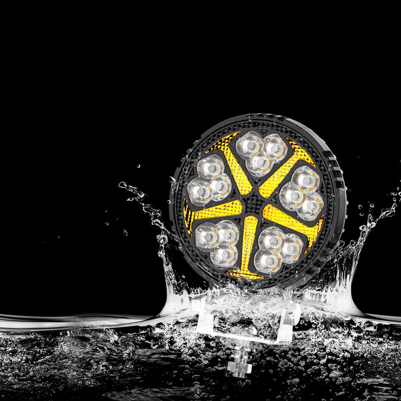 4-дюймовые черные круглые дневные ходовые огни Knigh, модифицированные светодиодные рабочие фары, фары для внедорожников, квадроциклов, внедорожников, 4X4, фары, мигающие