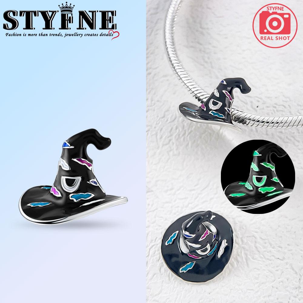 Copper Halloween Skeleton Evil Pumpkin Witch Hat Charms Beads Pendant For Original Bracelet Woman Girl Jewelry