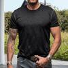 Men's Round Neck T-shirt Cotton Solid Color Short Sleeve Basic Tee Pullover Casual Tee Shirt for Sports Gym Travel Daily Wear