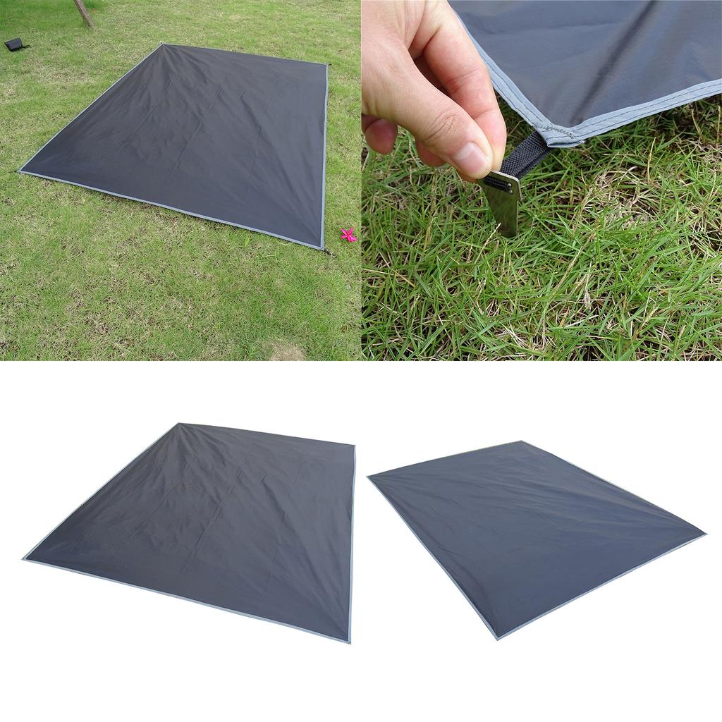 Picnic Blanket Pocket Waterproof Sandproof Ground Sheet with Pegs Lightweight Foldable Beach Mat for Outdoor Camping