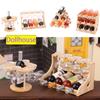 Dollhouse Miniature Simulation Mini Red Wine Glass Rack Goblet Set Model Home Furniture Decor Toy Doll House Accessories