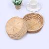 Food Container Fruit Storage Bin Round Shape Bamboo Bread Basket High Quality Rattan Fruit Basket