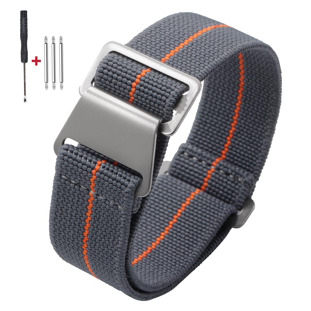 French Military Parachute Comfortable Elastic Nylon Watch Band 18mm 20mm 22mm for Seiko for Tudor for Rolex Strap Sport Bracelet