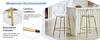 Set of 2 Transparent Bar Stools, Floating Design - Ideal for European Open Kitchens. Gold Metal Legs Match Light Luxury Minimalism. Height: 102 cm.