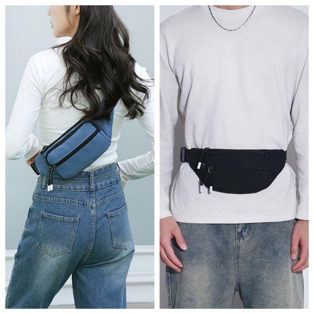 Multi-function Men Fanny Phone Pack Sports Style Running Waist Bag Crossbody Chest Bag Marathon