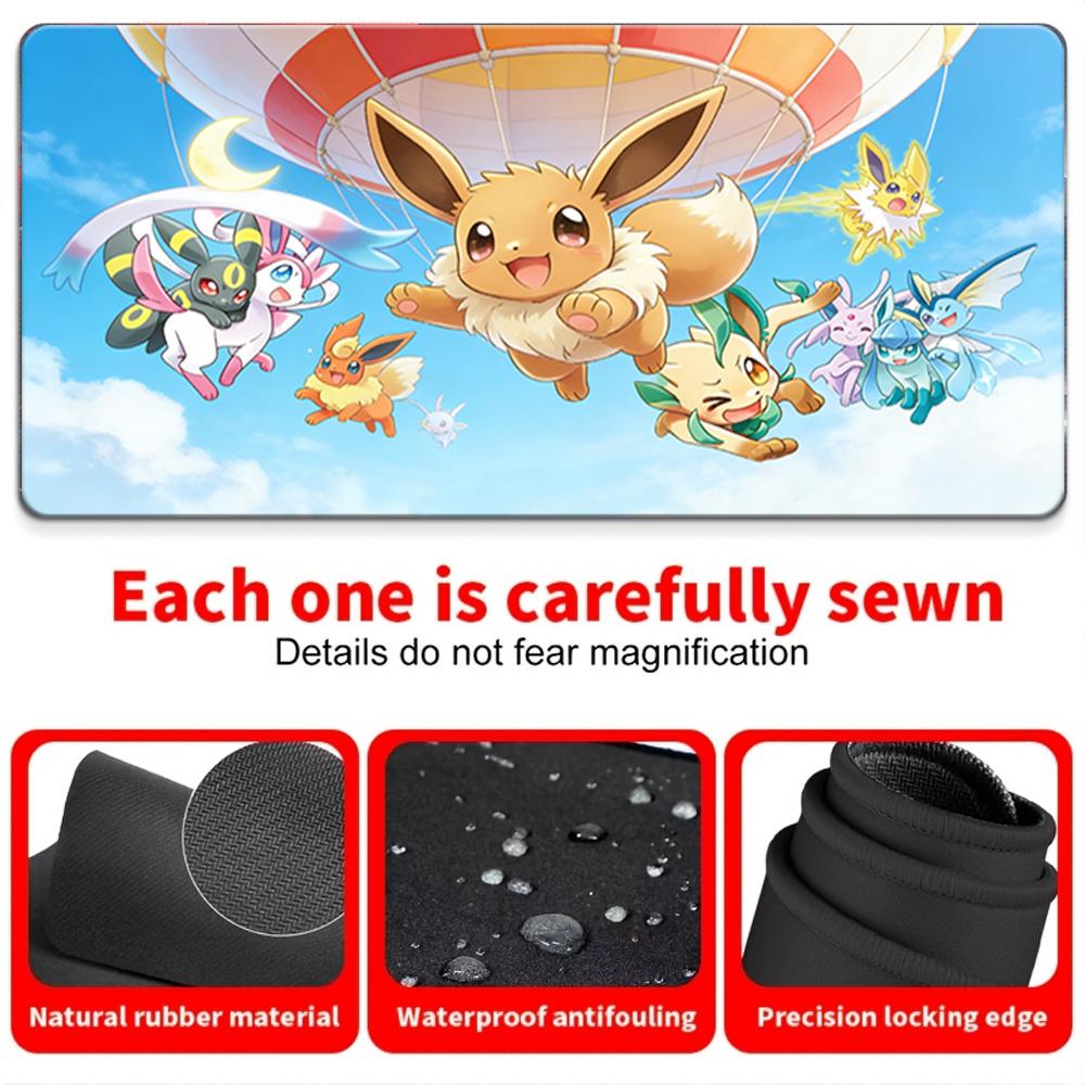 Ash  Pikachu Warm CloseUp Gaming Mouse Pad NonSlip Desk Mat TCG Playmat