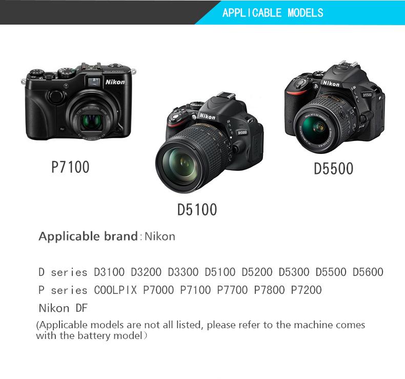 PALO 2 шт. EN-EL14 EL14 EN EL14A аккумулятор для камеры + мини-светодиодное зарядное устройство с двумя USB-портами для Nikon P7800, D5300, D5200, D3200, D3300, D5100,