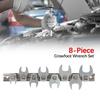 Для динамометрического ключа с храповым механизмом, метрический/имперский набор гаечных ключей Crowfoot с квадратной головкой и приводом 3/8 дюйма, сменный гаечный ключ Bullhorn, 8 предметов