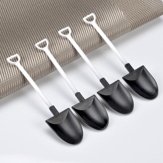 50Pcs/Set Ice Cream Shovel Eco-friendly Food Grade Plastic Yogurt Jam Cake Spoon Spade Kids