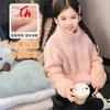 Kids Fleece Jacket Boys Girls Warm Winter Coat Soft Coral Outerwear Family Matching