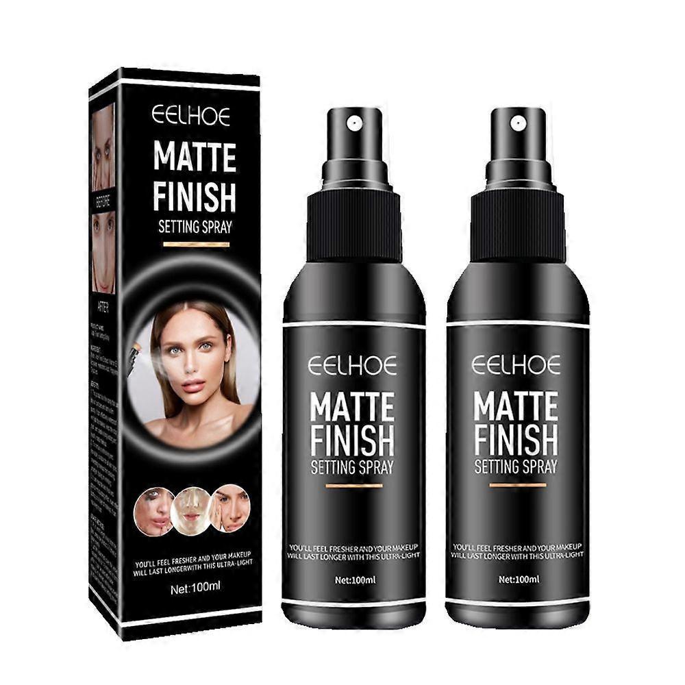 2pcs 100ml Makeup Setting Spray Moisturizing Lotion Hydrate Oil Control Long-lasting Natural Matte Refreshing Quick Fixer Cosmetics