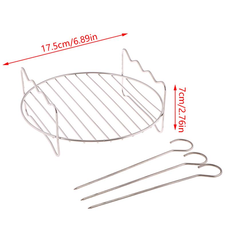 Комплекты стоек для фритюрницы с 3 шампурами, стальной держатель, двухслойный противень для выпечки гриля