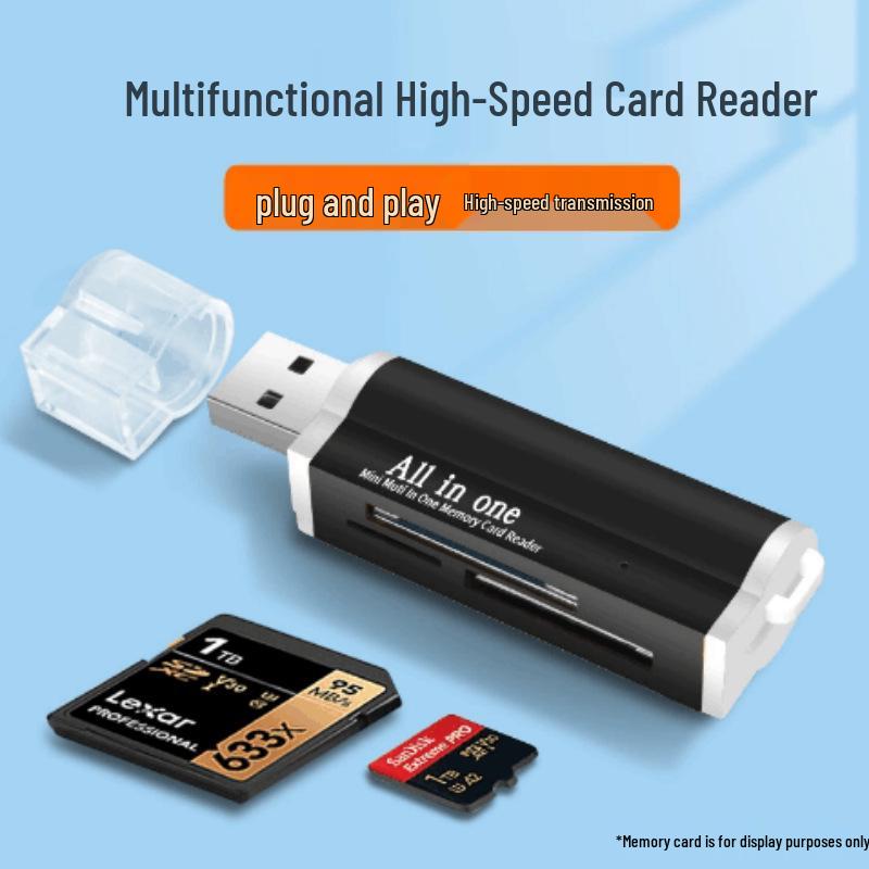 Высокоскоростной USB 2.0 кардридер 4-в-1 для карт Sony MS/SD/CF/M2