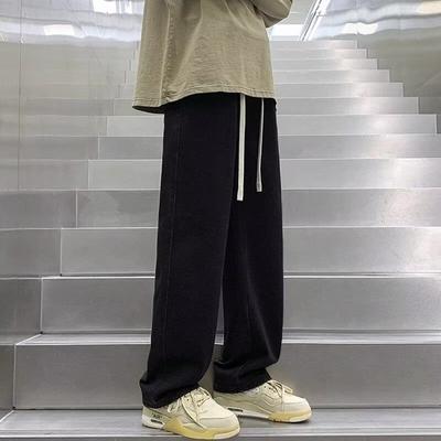 Мужские джинсы студенческие повседневные брюки High Street прямые свободные широкие мешковатые джинсы