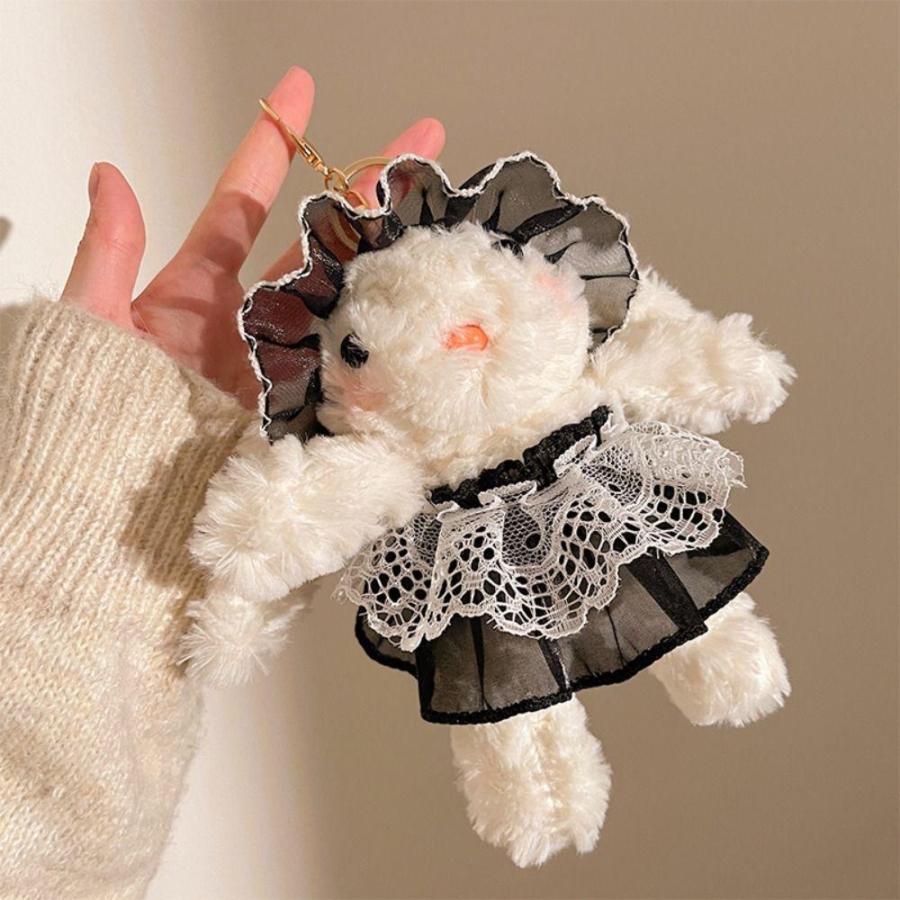 Fluffy Plush Rabbit Doll Pendant Cute Design Rabbit Plush Ornament Gift for Her