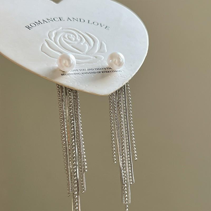 Блестящие серьги-кисточки, женские серьги с чувством высокого класса, легкие роскошные аксессуары для ушей в нишевом дизайне