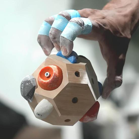 1/2 Комплекта Ручной работы Валун Блок Точность Сила Скалолазание Тренировка Валун Шар Снятие Стресса Симуляция Скалолазания Деревянный 3D Валун Камень