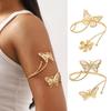 Open Arm Bracelet Out Butterfly Shape Solid Color Flower Decor Anti-slip Lady Prom Party