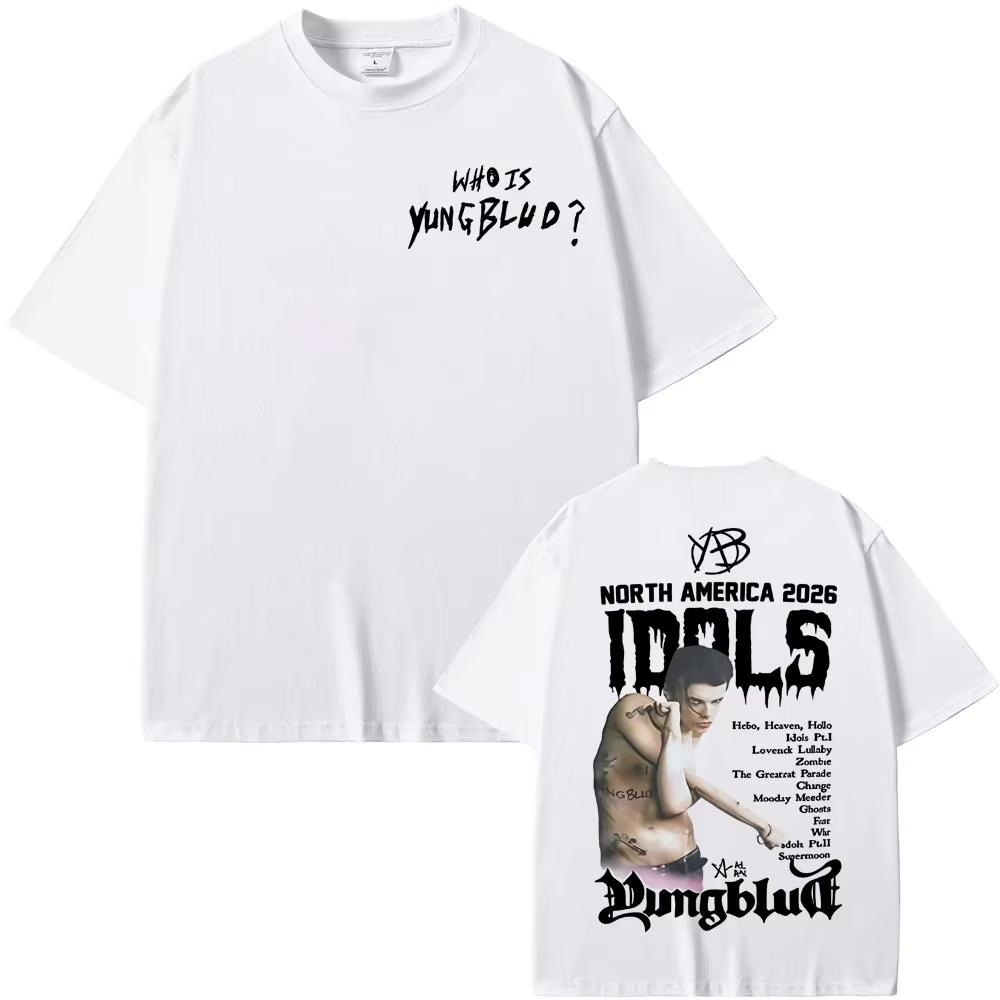 Yungblud North America Idols Tour TShirts Unisex Women Fashion Vintage High Street T Shirt Hot Sale Comfort Oversized Tshirt