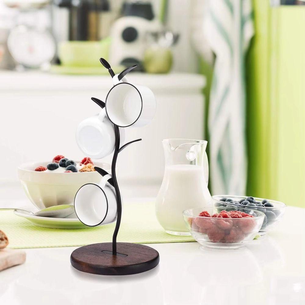 Tree Shape Water Cup Hanger Free-Standing Cup Display Stand Modern Mugs Storage Rack  Bracelets
