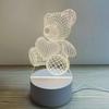 3D светодиодный сенсорный ночник: Красочная настольная лампа с дистанционным управлением в подарок