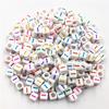 50Pcs 6mm 26 Letter Acrylic Loose Beads DIY for Necklace Bracelet Pendant Jewelry Making