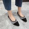 Fashion Knit Slip On Flat Shoes Women Mesh Loafers Stretch Ballet Shallow Flats Dress Shoes Moccasins Comfort Ballet Flats 2025