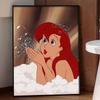 Disney Набор для рисования Алмазной мозаикой, подходит для взрослых и начинающих, Ариэль, блестящая картина-раскраска с пузырьками, декор для дома, ручная работа, подарок