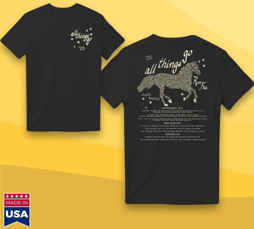 All Things Go Run Free Lineup 2025 Indie amp Pop Live Series T-Shirt Unisex T-Shirt